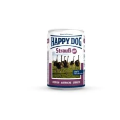Happy Dog Strauß Pur Dose | 6x 400g Nassfutter