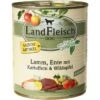 Landfleisch Dog Pur Lamm & Ente & Kartoffeln | 12 X 400g Hundefutter -Hund Lieferungen Angebote 12x Landfleisch Dog Pur Lamm und Ente und Kartoffeln und Wildapfel 400 g SAISONARTIKEL 213040