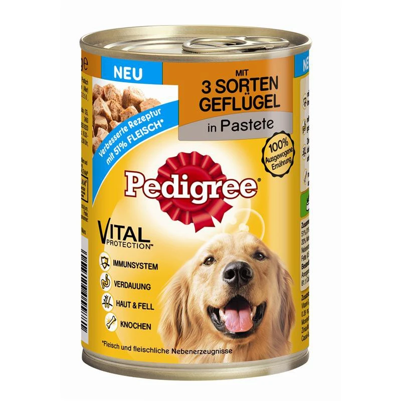 Pedigree Adult 3 Sorten Geflügel | 12x400g Hundefutter 3 Pedigree Adult 3 Sorten Geflügel | 12x400g Hundefutter
