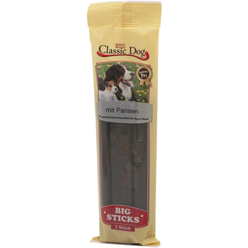 Classic Dog Snack Big Sticks Mit Pansen | 16x 3er Pack 3 Classic Dog Snack Big Sticks Mit Pansen | 16x 3er Pack