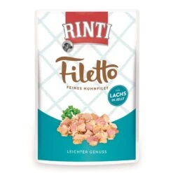Rinti Filetto Jelly Huhn & Lachs | 24 X 100g Hundefutter