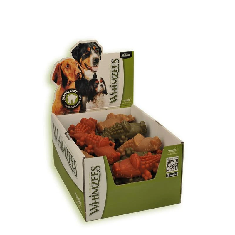 Whimzees Krokodil Größe L | 30 Stck Im Display Hundesnack Vegetarisch 3 Whimzees Krokodil Größe L | 30 Stck Im Display Hundesnack Vegetarisch