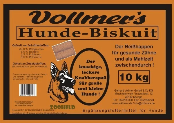 Vollmers Biskuit | 10kg Hundesnack Zur Gebissstärkung 3 Vollmers Biskuit | 10kg Hundesnack Zur Gebissstärkung