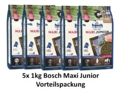 [Paket] Bosch Maxi Junior | 5x 1kg Hundefutter Sparpackung