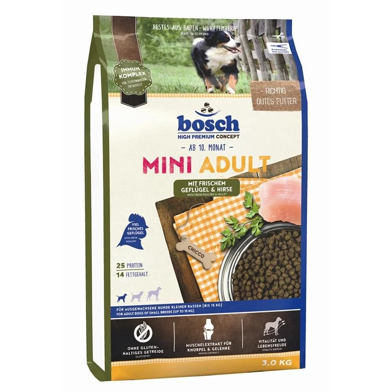 Bosch Mini Adult Geflügel & Hirse | 3kg Hundefutter 3 Bosch Mini Adult Geflügel & Hirse | 3kg Hundefutter