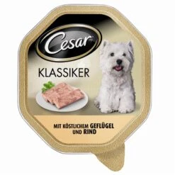 Cesar Mit Gefluegel-Stueckchen Und Rind | 14x 150g Hundefutter