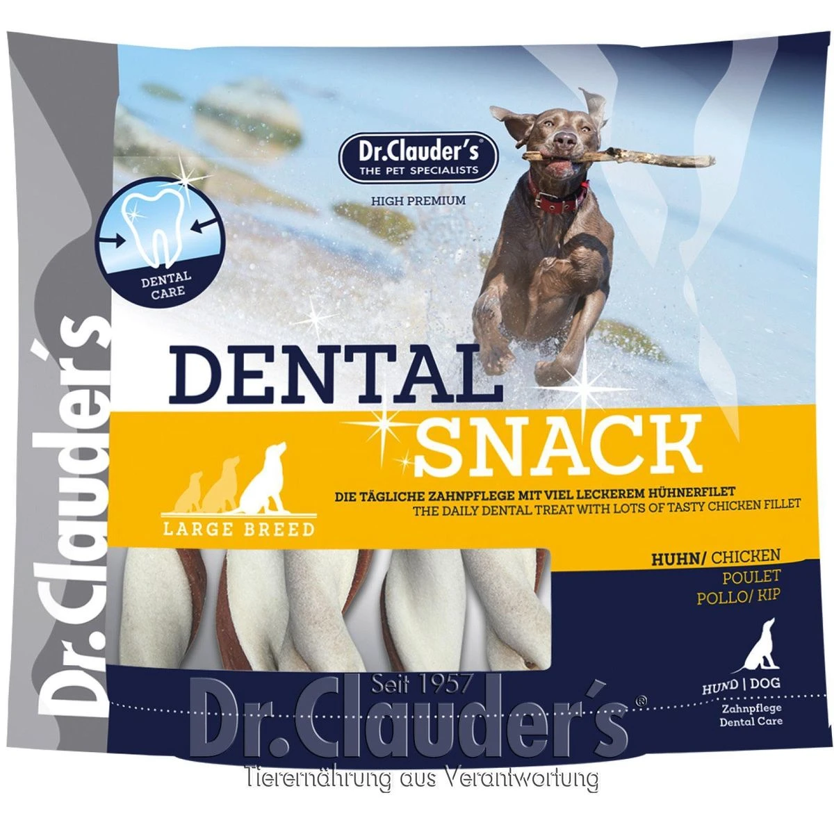 Dr. Clauders Dental Snack Huhn Large Breed | 500g Hundesnack 3 Dr. Clauders Dental Snack Huhn Large Breed | 500g Hundesnack