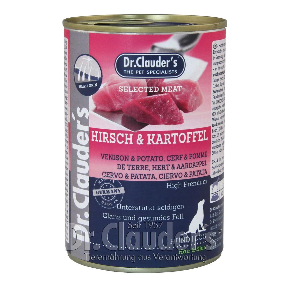Dr. Clauders Selected Meat Hirsch & Kartoffel | 6x 400g Hundefutter 3 Dr. Clauders Selected Meat Hirsch & Kartoffel | 6x 400g Hundefutter