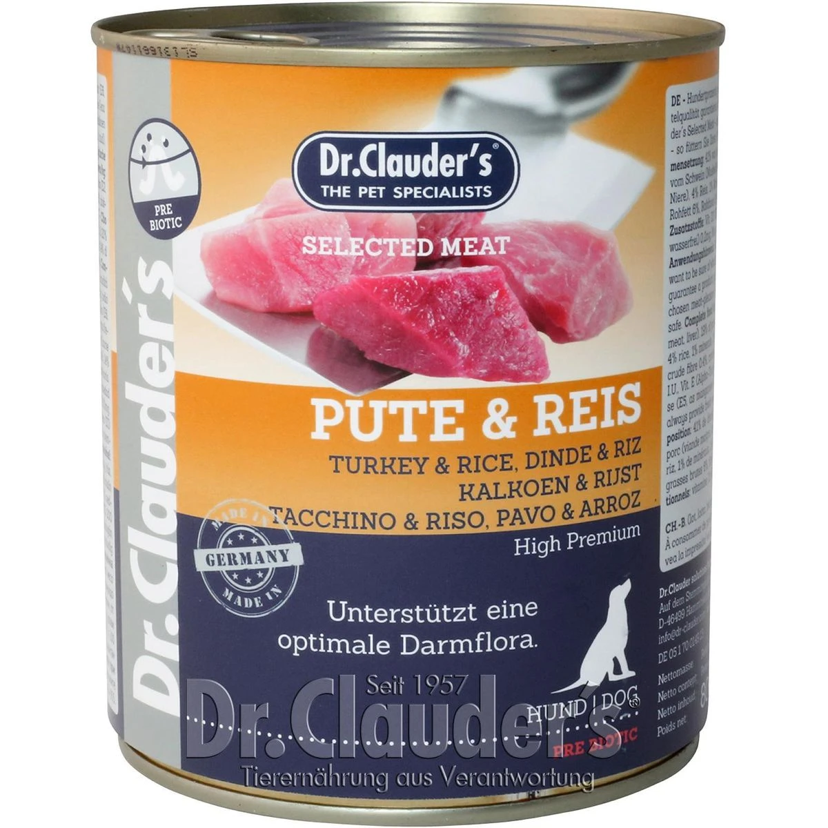 Dr. Clauders Selected Meat Pute & Reis | 6x 800g Hundefutter Nass 3 Dr. Clauders Selected Meat Pute & Reis | 6x 800g Hundefutter Nass