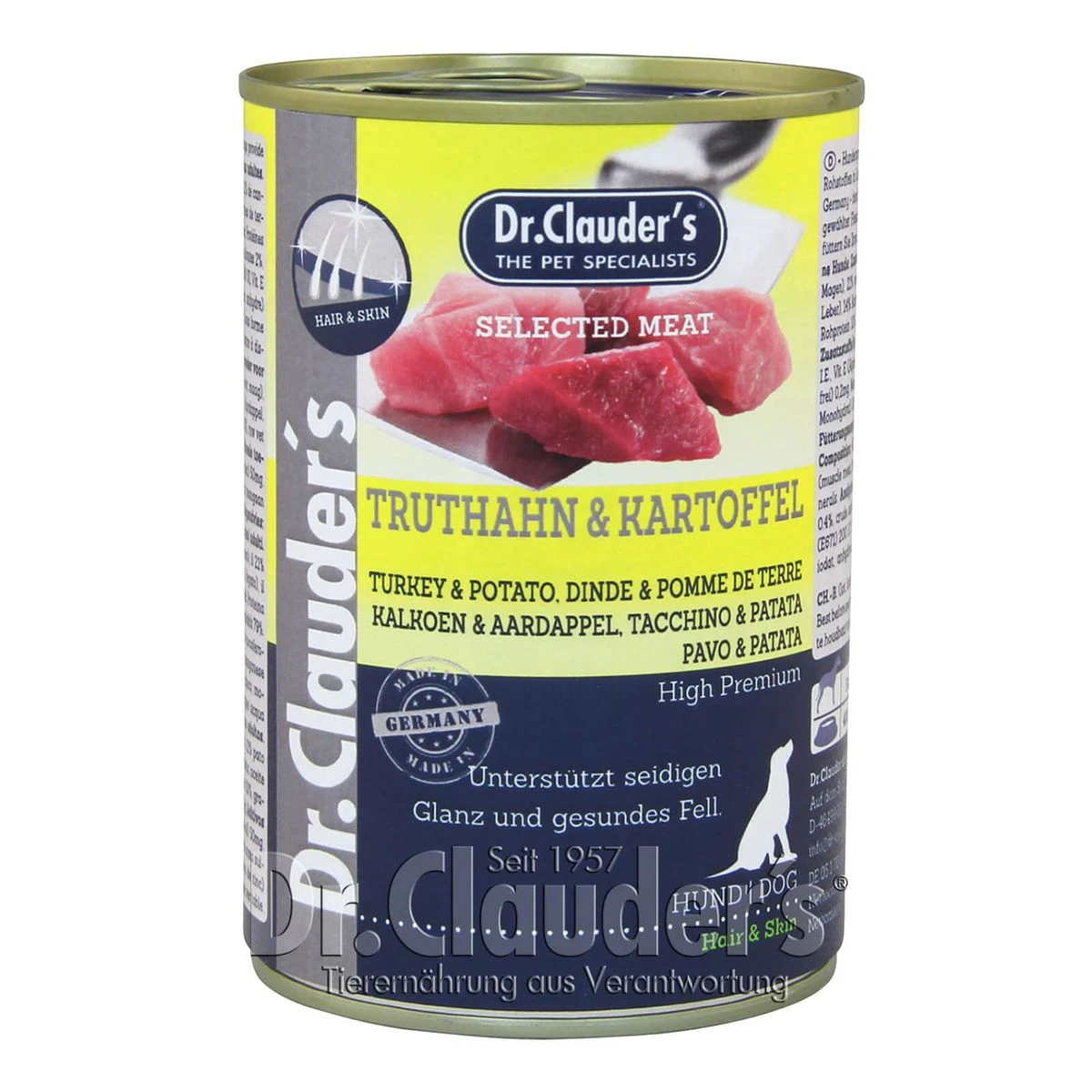 Dr. Clauders Selected Meat Truthahn & Kartoffel | 6x 400g Hundefutter 3 Dr. Clauders Selected Meat Truthahn & Kartoffel | 6x 400g Hundefutter