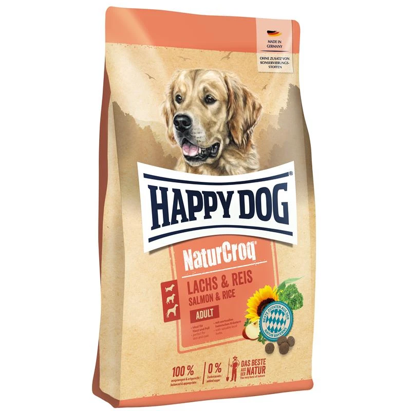 Happy Dog Trockenfutter NaturCroq Lachs & Reis | 4 Kg 3 Happy Dog Trockenfutter NaturCroq Lachs & Reis | 4 Kg