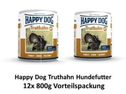 [Paket] Happy Dog Truthahn Pur | 12x 800g Hundefutter Nass