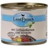 Landfleisch Geflügelherzen & Seelachs | 12x195g Hundefutter -Hund Lieferungen Angebote Landfleisch Gefluegelherzen und Seelachs 12x