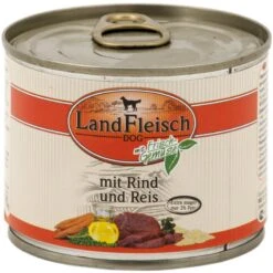 Landfleisch Pur Rind & Reis | 12x 195g Hundefutter