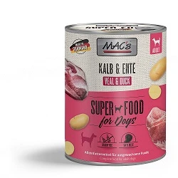 MACs Dog Kalb & Ente | 6x 800g Hundefutter Nass Getreidefrei 3 MACs Dog Kalb & Ente | 6x 800g Hundefutter Nass Getreidefrei