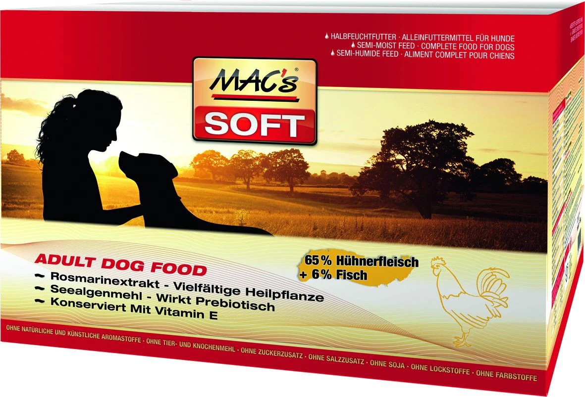 MACs Soft Huhn | 3x 5kg Halbfeuchtfutter Für Hunde 3 MACs Soft Huhn | 3x 5kg Halbfeuchtfutter Für Hunde