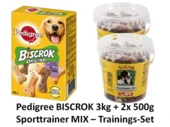 [Paket] Pedigree Biscrok | 3kg + Classic Sporttrainer MIX | 1kg Trainingsleckerlie SET