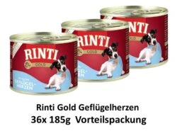 [Paket] Rinti Gold Geflügelherzen | 36x 185g Vorteilspack