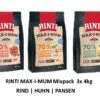 [Paket] Rinti Max-i-mum Rind | Huhn | Pansen Je 4kg Mixpack