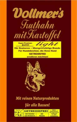 Vollmers Truthahn Mit Kartoffel Light | 5kg Hundefutter